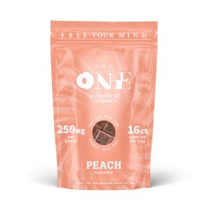 THE ONE: 16-Count 250mg Microdose Gummies with Mushroom Extract – Peach